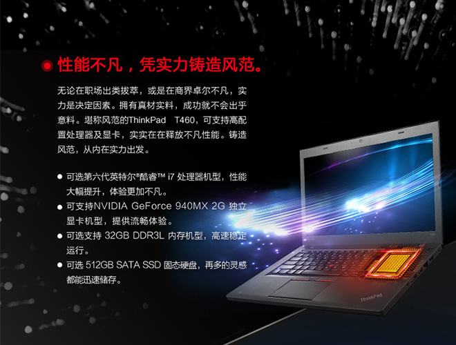 ThinkPad T460商務筆記本