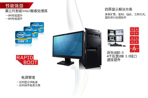 聯想M4350t商用辦公臺式電腦
