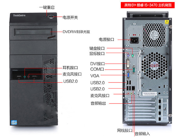 聯想M4350t商用辦公臺式電腦