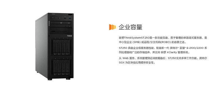 聯想ThinkSystem ST250 服務器