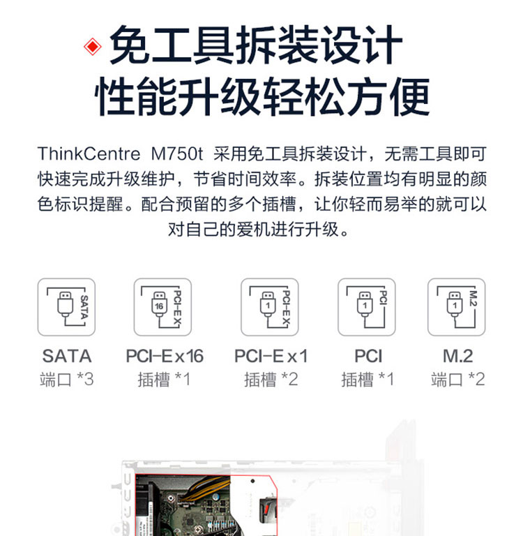 聯想ThinkCentre M750t 臺式機