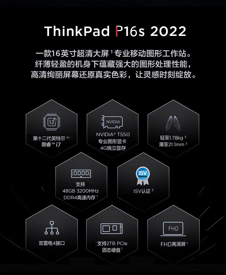 聯想ThinkPad p16s商用筆記本