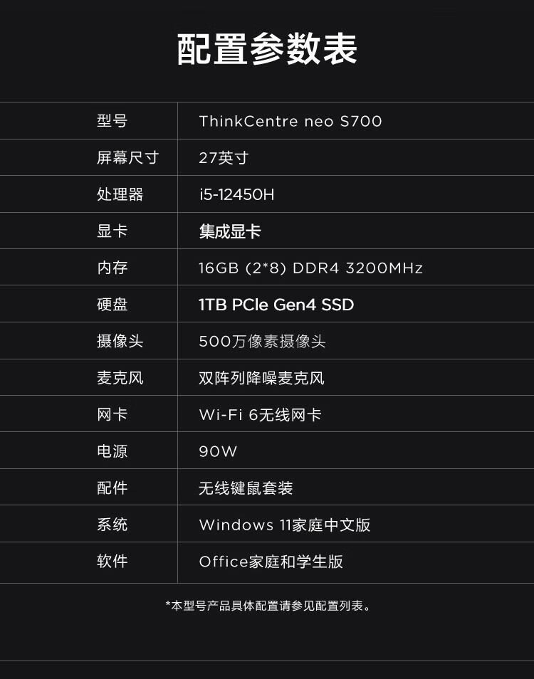 聯想臺式機ThinkCentre neo S700
